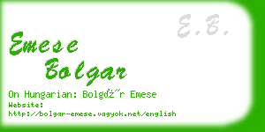 emese bolgar business card